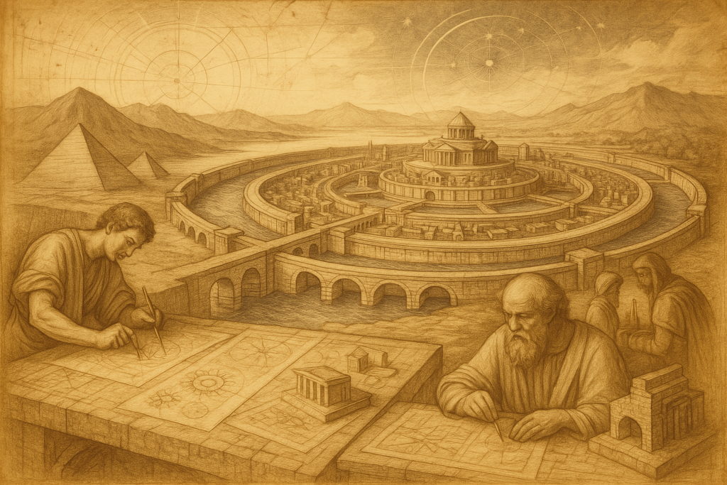 تصور علمي لهندسة أتلانتس المتقدمة وأنظمتها المائية والمعرفة الفلكية القديمة