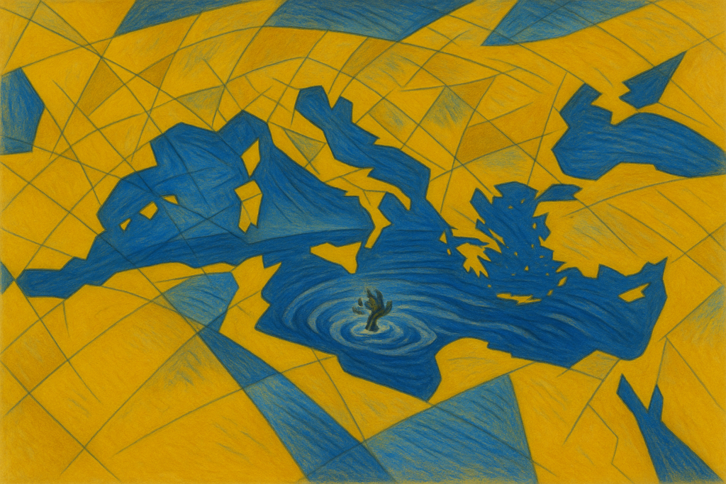 تصوير فني لأرض خصبة في قلب المتوسط تمثل أتلانتيس كموطن الأنبياء الأوائل