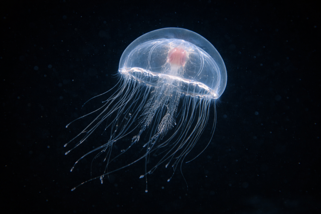أغرب الكائنات البحرية: قنديل البحر الخالد بجسم شفاف