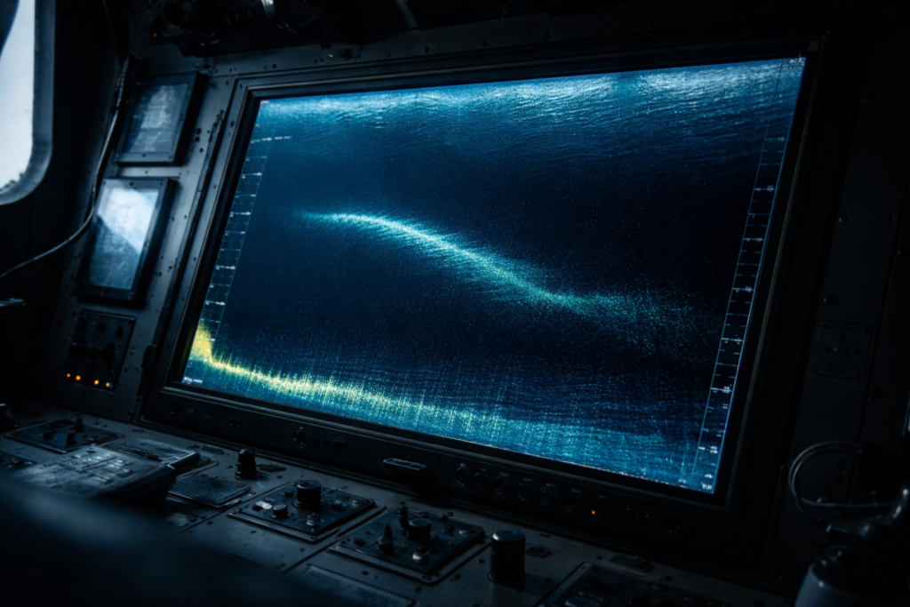 أغرب الكائنات البحرية: إشارة سونار ترصد جسماً طويلاً مجهولاً في الأعماق