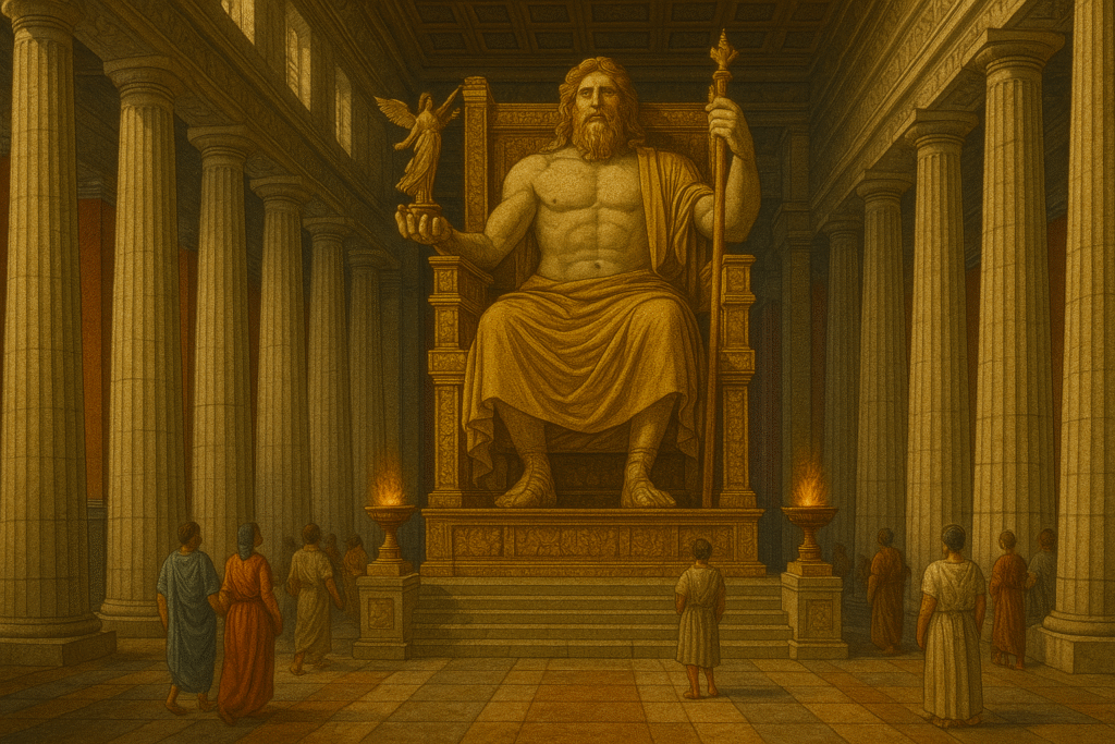 لوحة فنية لزيوس