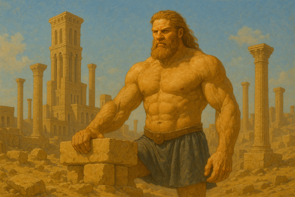 رجل ضخم الجسد من قوم عاد