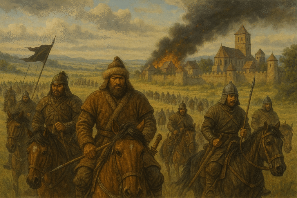 صورة رمزية لوصول المغول لأوروبا