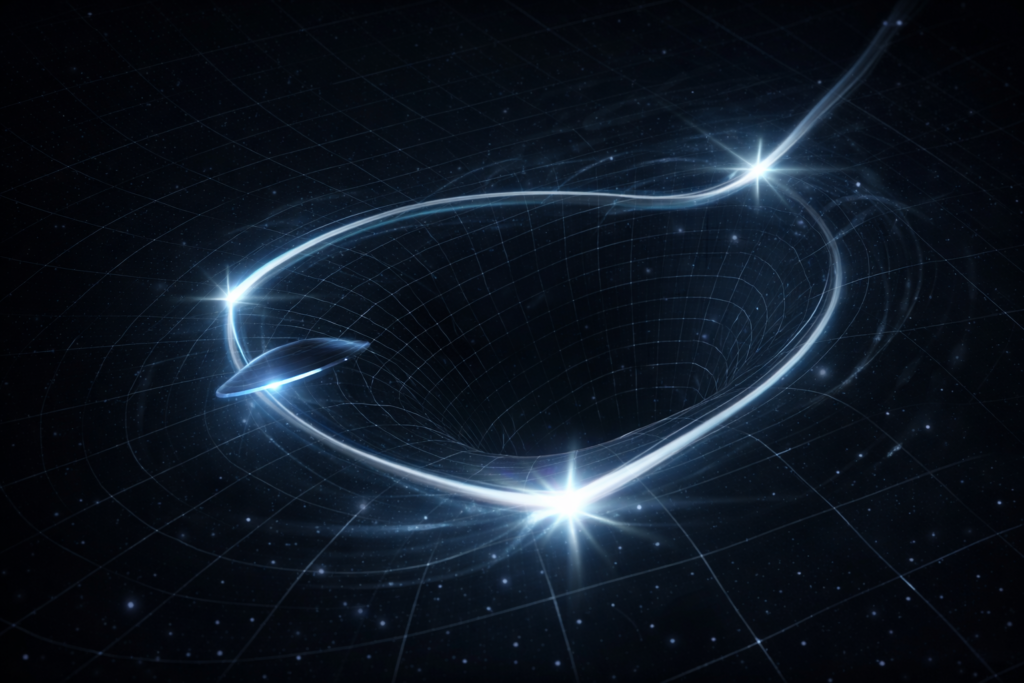 تصور علمي لجسم طائر مجهول ينفذ مناورات مستحيلة