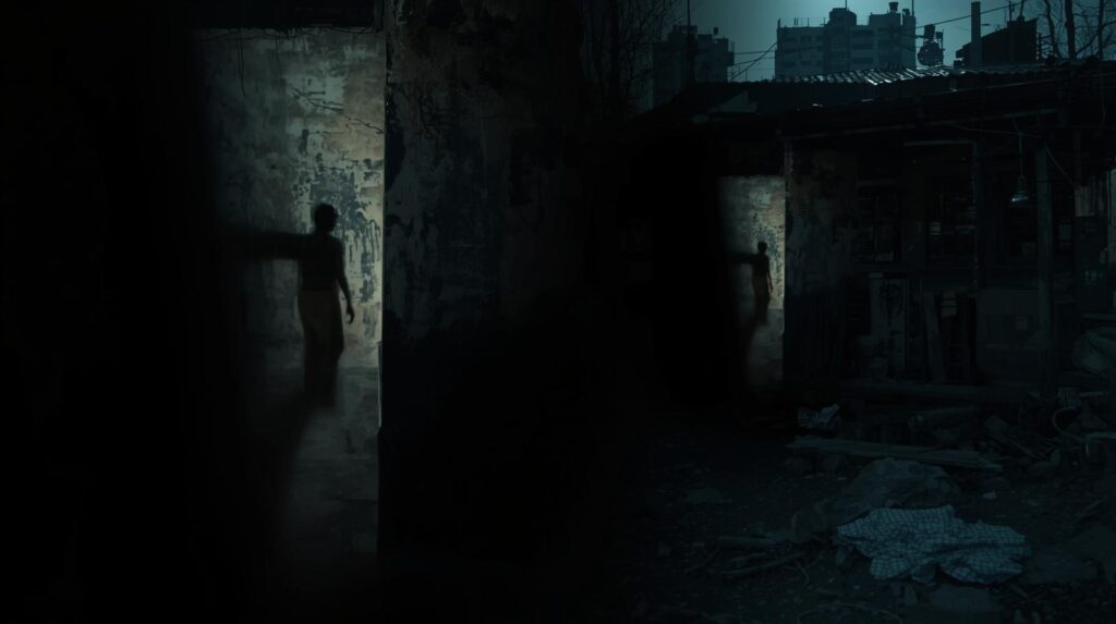 ظهور ظل غامض في مجال الرؤية الطرفية