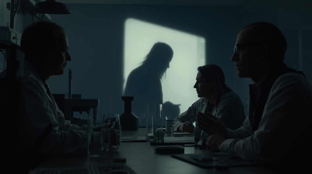 مشهد تحليلي يربط حركة الظل بآليات الإدراك والتعب والضغط النفسي