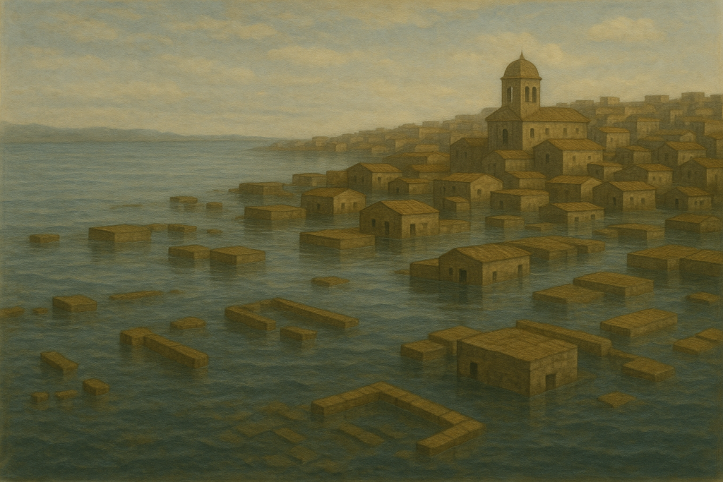 ارتفاع تدريجي لمستوى البحر يغمر مدينة ساحلية تاريخية بهدوء