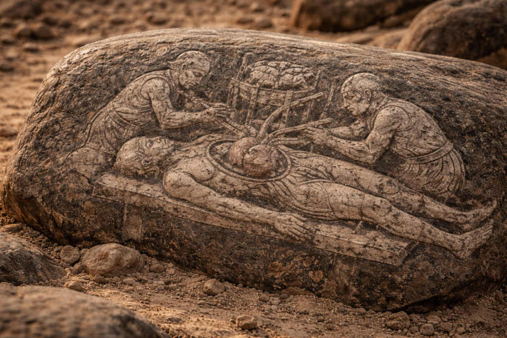 نقش جراحة قلب متقدمة على حجارة إيكا في البيرو يثير الجدل العلمي