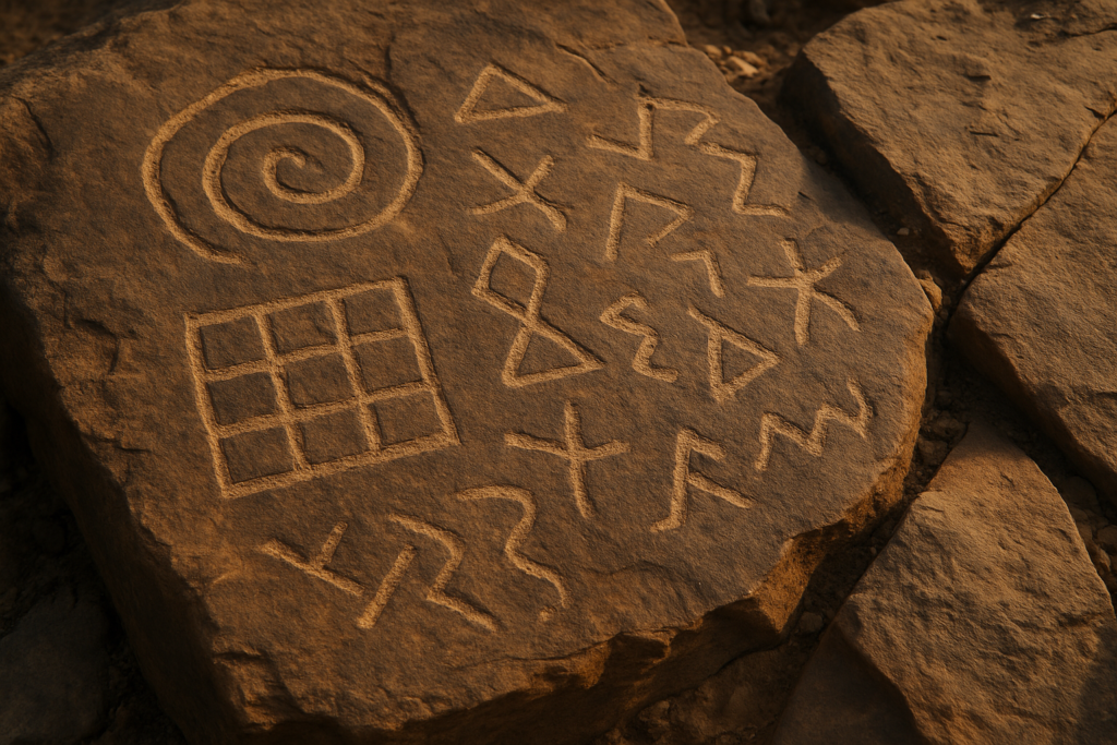 رموز صخرية غامضة في جبال الأطلس رموز صخرية غامضة في جبال الأطلس