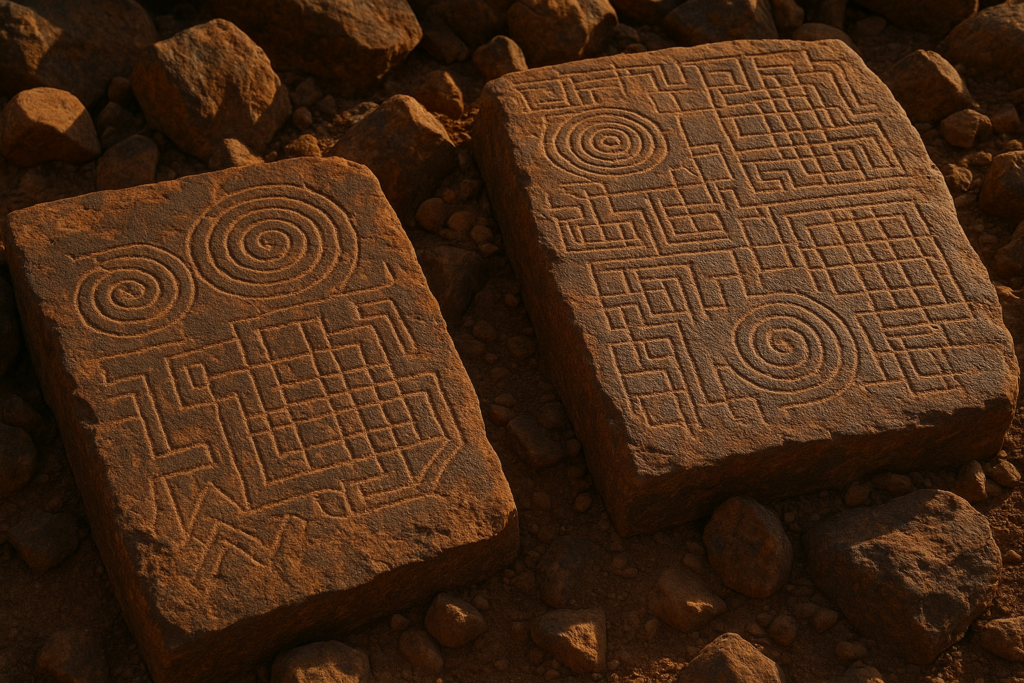 أنماط هندسية متكررة في الفن الصخري المغربي أنماط هندسية متكررة في الفن الصخري المغربي