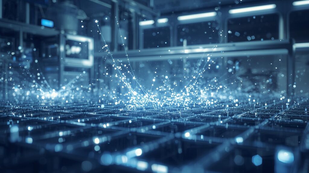 تصوير واقعي للبولاريتونات، جسيمات هجينة نصفها ضوء ونصفها مادة تتصرف ككيان مستقل، تمثل أول خطوات تجميد الضوء وتحويله لمادة قابلة للرصد في المختبر.