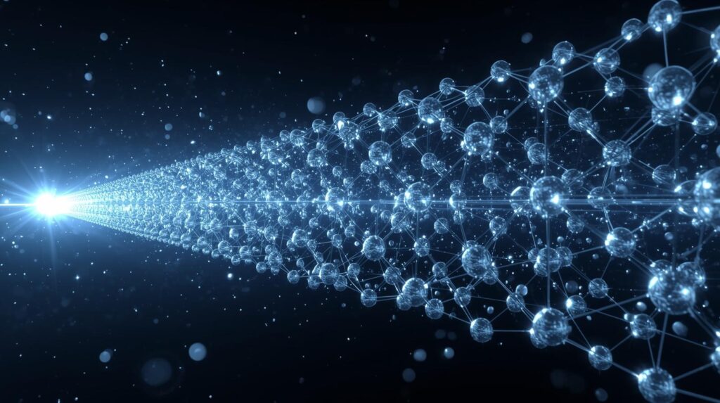 تصور واقعي لتطبيقات السوبر سوليد الضوئي، يشمل الحوسبة الكمية والموصلات الفائقة ومواد التشحيم، يوضح إمكانية استخدام تجميد الضوء لتحويله لمادة عملية.